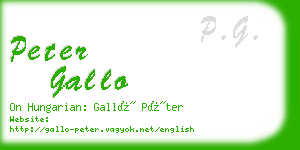 peter gallo business card